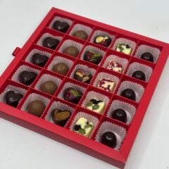 Premium Dolgulu & Kafes Belçika Çikolata Kutusu – 25’li Kutu